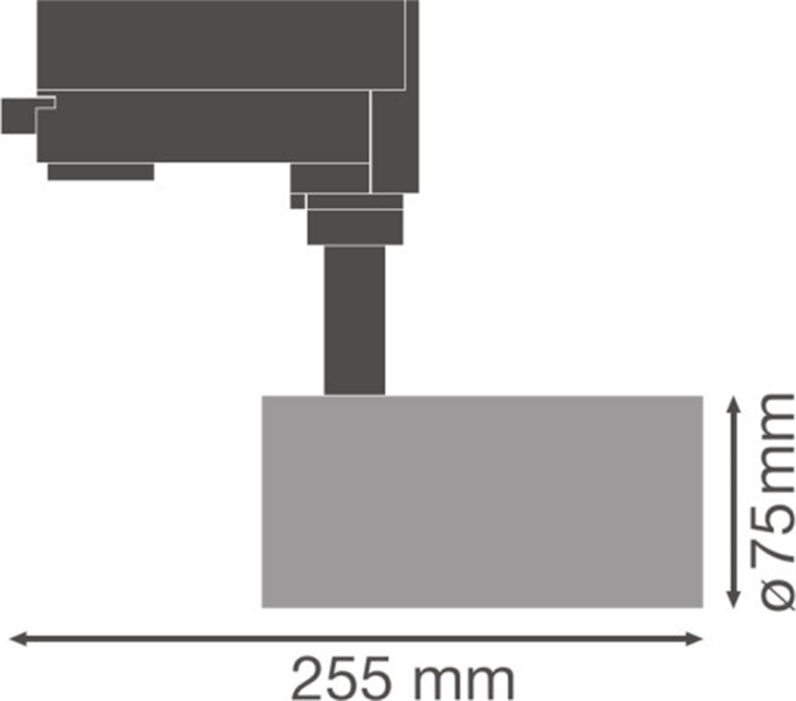 Image du produit Ledvance Projecteur LED sur rail Tracklight Spot TRACK SP D75 25W/4000K 90RA NFL GY 25W 1900lm 4 (1900 lm)