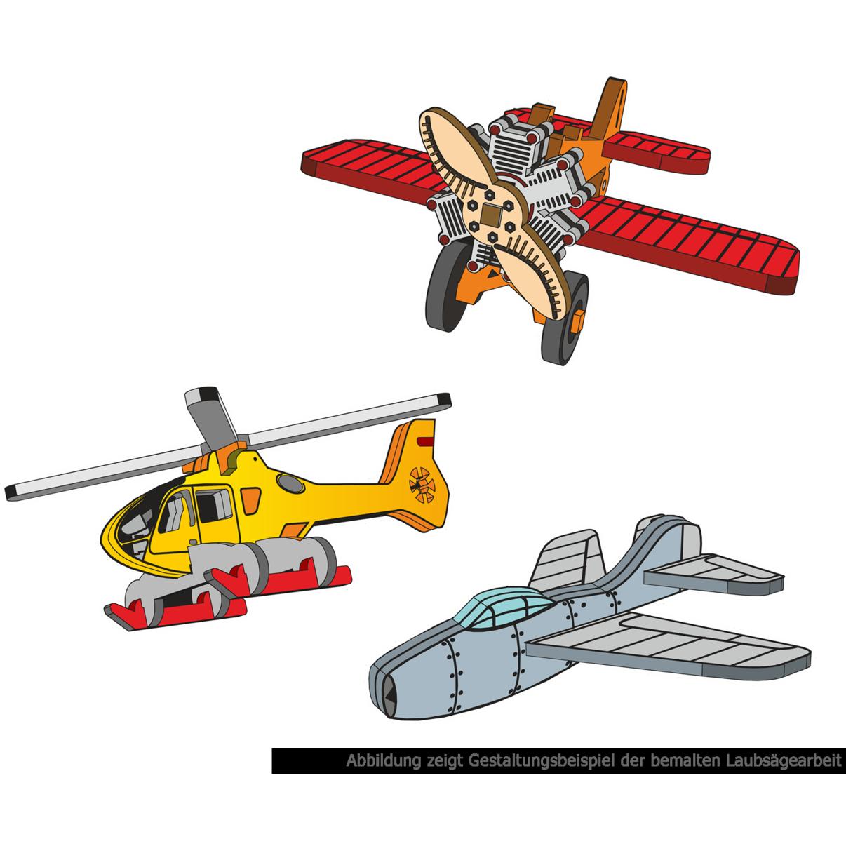 Thumbnail - Schulze Media, Handsäge, Laubsägevorlage Flugzeug-Mobile