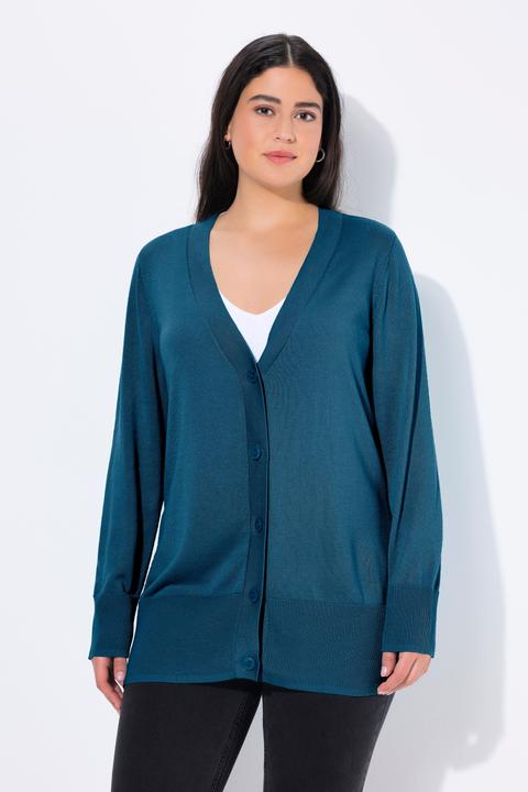 Actual product image Ulla Popken Classic Button Cardigan Sweater (50, 52)