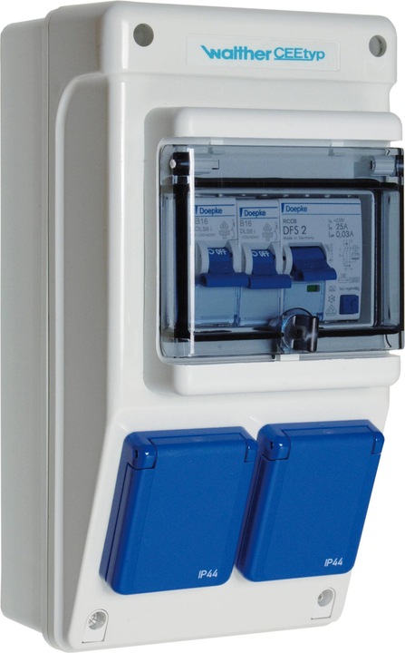 Produktbild Walther Werke WAL 6590006 Kunststoff Steckdosenkombination WandgehÃ¤use