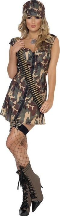 Actual product image Smiffys Womens/Ladies Army Costume Set (M)