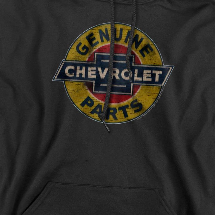 Immagine prodotto Chevrolet Genuine Chevy Parts Felpa con Cappuccio Effetto invecchiato Adulto Unisex (L)