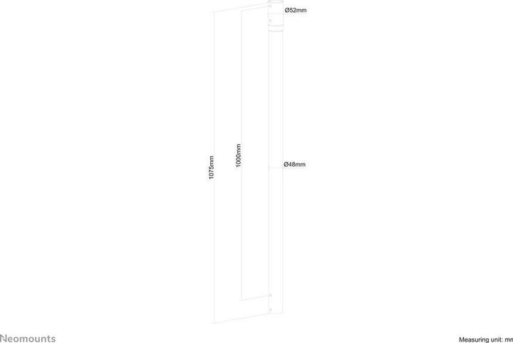 Produktbild Neomounts DEH Verlängerunsstange 107,5cm schwarz