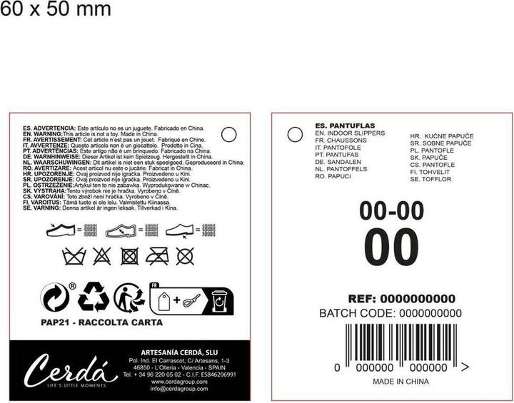 Image du produit Cerda Hausschuhe Blau (39)