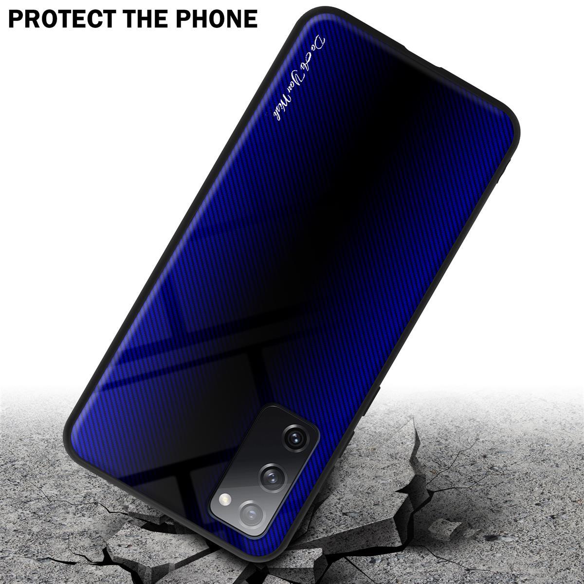 Thumbnail - Cadorabo TPU Hülle für Samsung Galaxy S20 FE mit gestreiftem Glas (Samsung Galaxy S20 FE), Smartphone Hülle, Violett