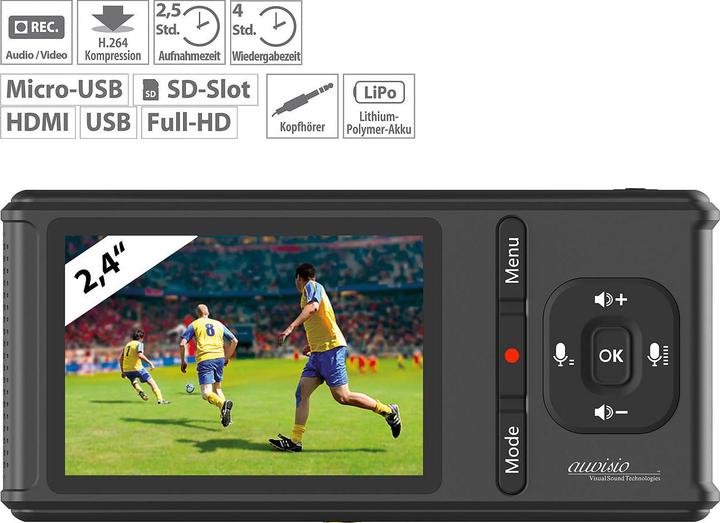 Produktbild Auvisio 4K-UHD-Video-Rekorder mit Farbdisplay