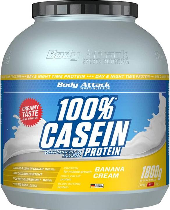 Produktbild Body Attack 100 % Casein Protein (1800g Dose) (Banane, 1 Stk., 1800 g)
