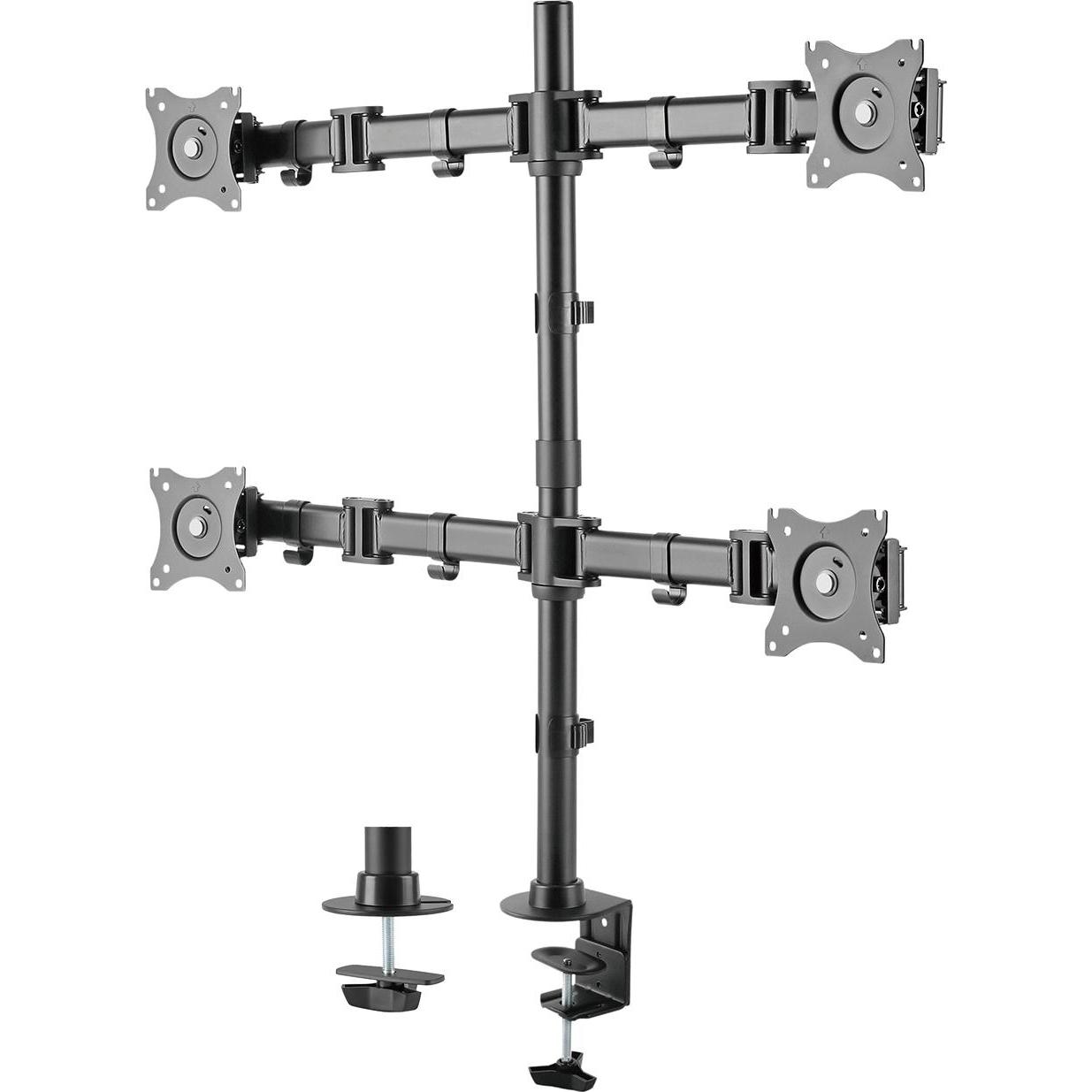 Deltaco ARM-0302 (Tisch, 27"), Monitor Halterung, Schwarz