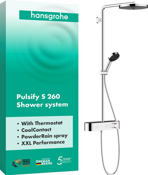 Produktbild hansgrohe Showerpipe 260 1jet mit ShowerTablet Select 400