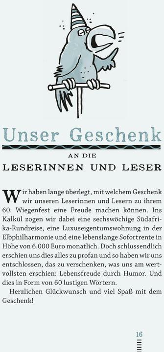 Nährwerte und Zutaten Das böse Buch zum 60 (Deutsch, Roger Schmelzer, 2018)