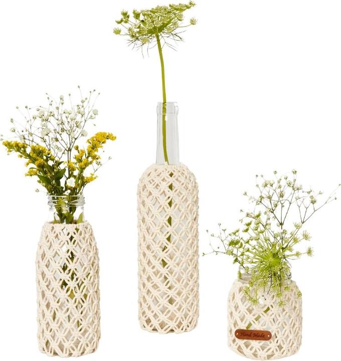 Actual product image DMC DIY macramé set vases