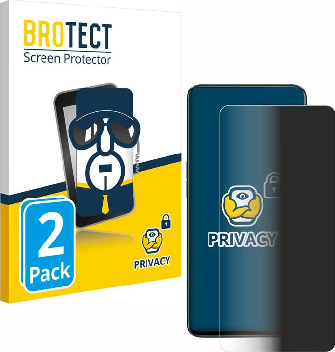 Actual product image BROTECT Anti-spy privacy film Blue light protection film (2 Piece, Oppo Reno 2)