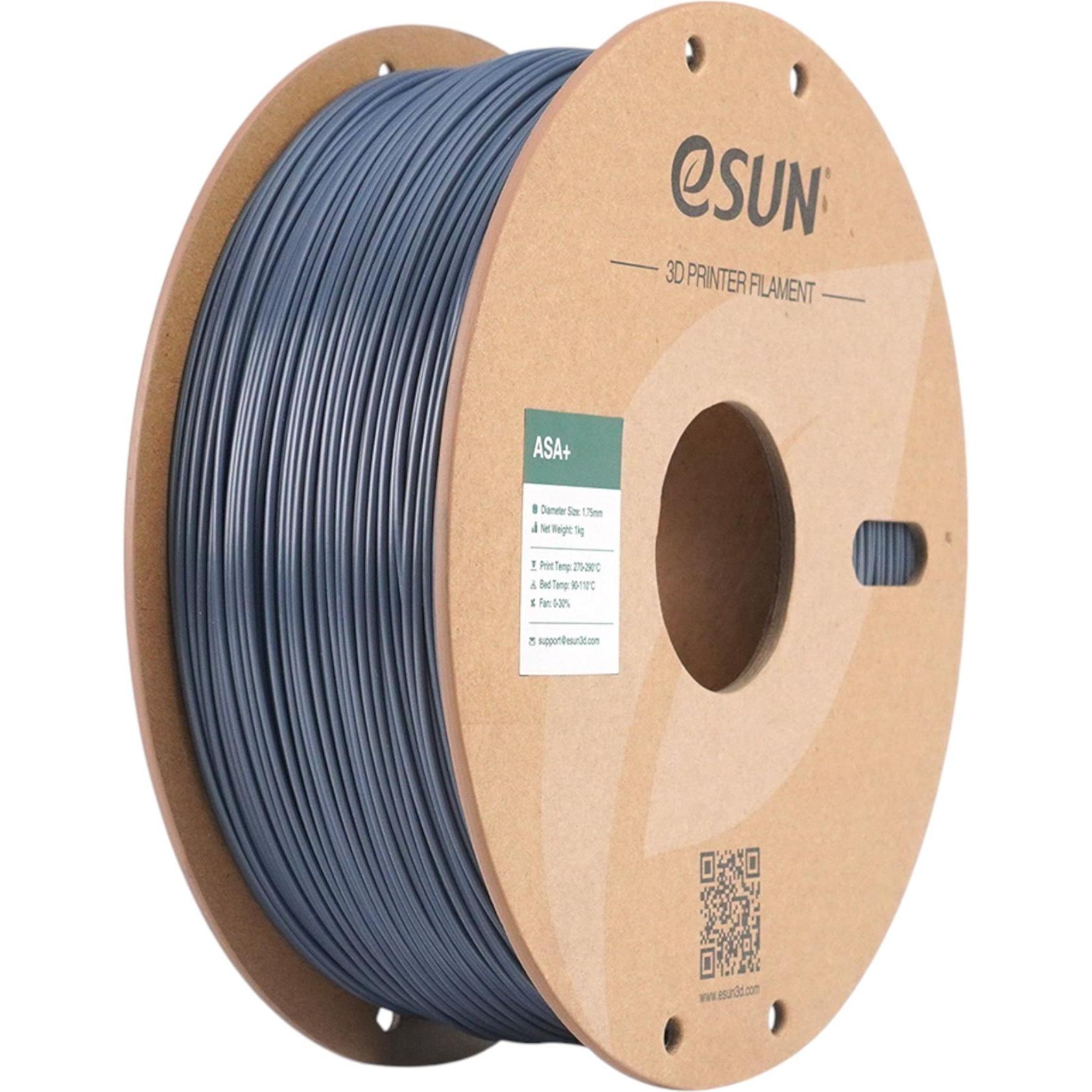 eSUN ASA+ 1,75mm GREY 1kg (ASA, 1.75 mm, 1000 g, Grau), 3D Filament, Grau