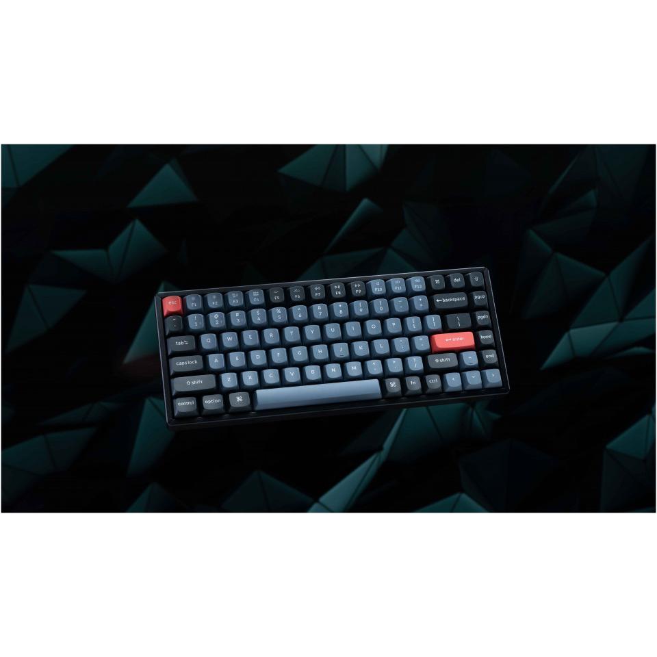Thumbnail - Keychron Key K2Pro 75% Alu RGB Gat Brown K2P-J3-DE (DE, Kabellos), Tastatur, Schwarz