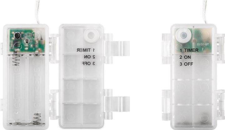 Actual product image Berrybase 20 LED Silver Wire Light Chain incl. Timer, was (1.05 m)