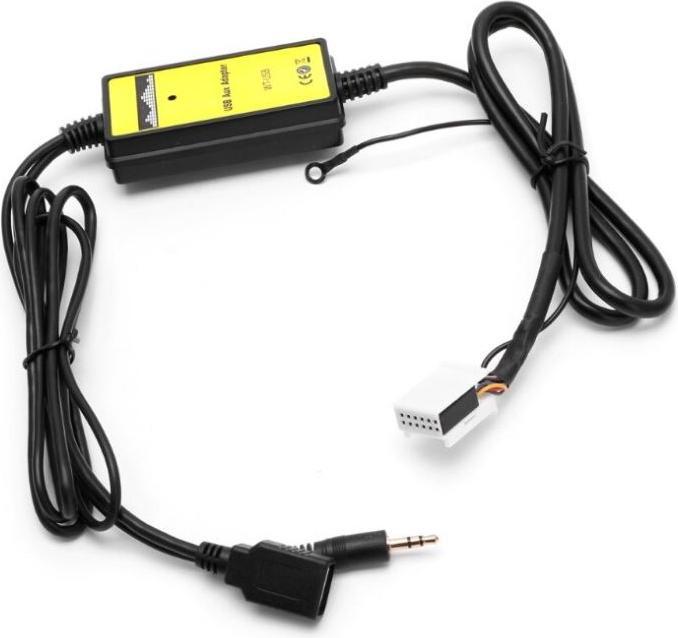 Actual product image ACV USB and AUX adapter for VW, Skoda, Seat with Quadlock 12-pin connector