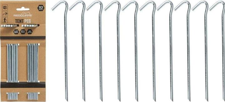 Actual product image Redcliffs Tent Pegs Iron 17cm Set 10pcs