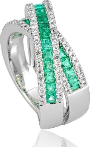 Actual product image Breuning RING - E.SMARAGD/Brill. 0,583 Ct. H/si (54, 750/18 K Gold)