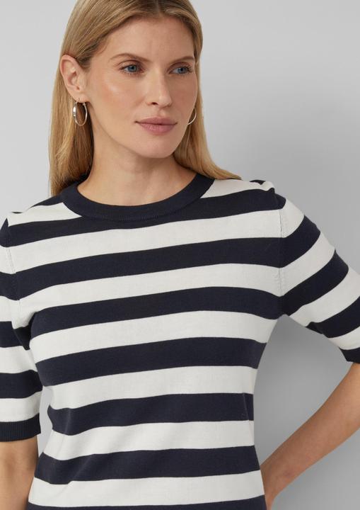 Produktbild s.Oliver Strickpullover Gestreifter Baumwollmix-Strickpullover (32)