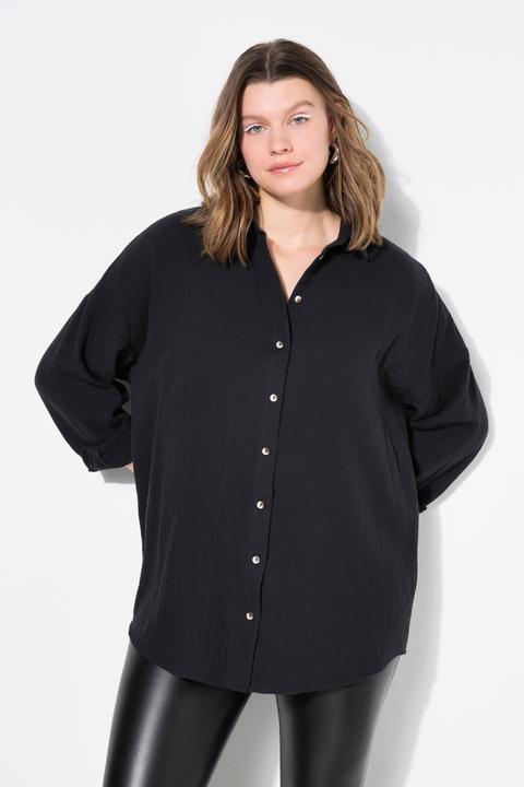 Produktbild Studio Untold Musselin Bluse, oversized, Hemdkragen, Langarm (54)