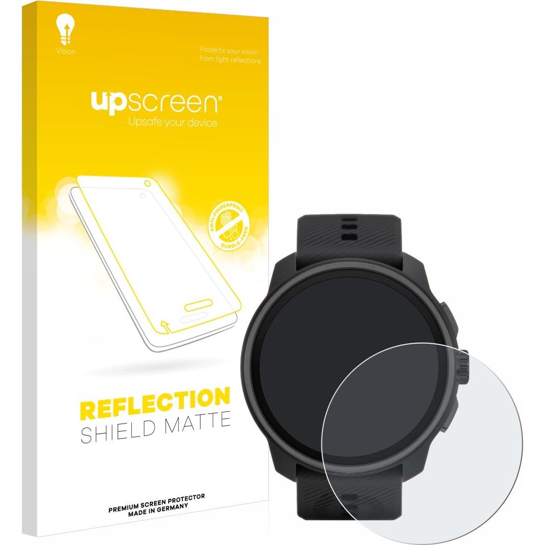 upscreen Reflection Shield Displayschutz Matt, Smartwatch Schutzfolie, Grau