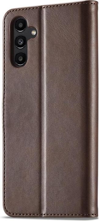 Actual product image LC.Imeeke Galaxy A55 - Leather case cover dark brown (Samsung Galaxy A55)
