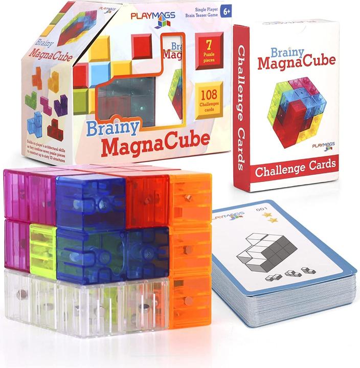 Actual product image Playmags Brainy MagnaCube