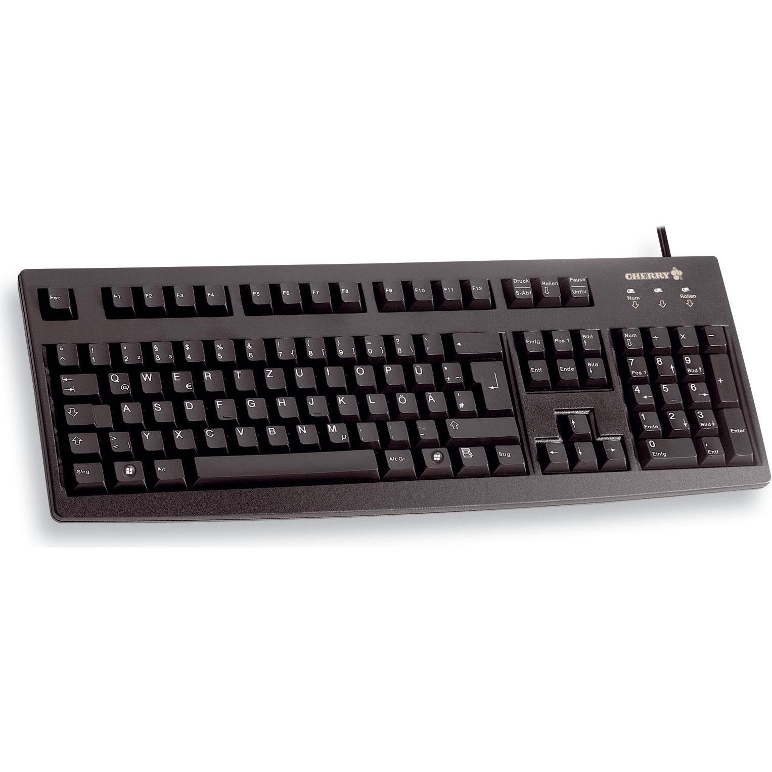 CHERRY G83-6105 (DE, Kabelgebunden), Tastatur, Schwarz
