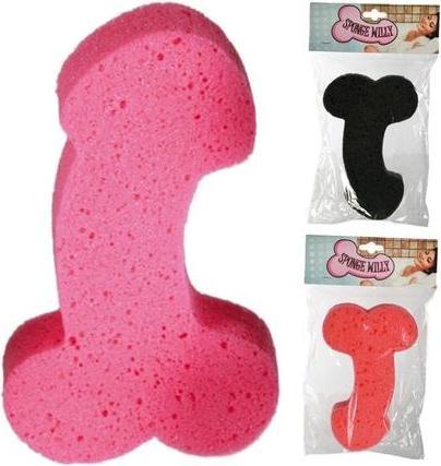 Produktbild Accentra Badeschwamm, Penis, ca. 19 cm, 3-farbig sortiert, im Polybeutel mit Headercard, VE 24
