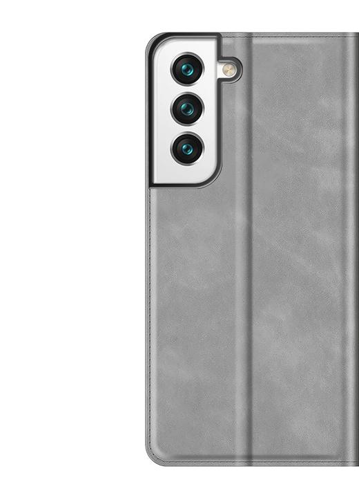 Produktbild Cazy Book Case Kompatibel mit Samsung Galaxy S22+ - Hülle klappbar Magnetisch Kunstleder - Grau (Samsung Galaxy S22+)
