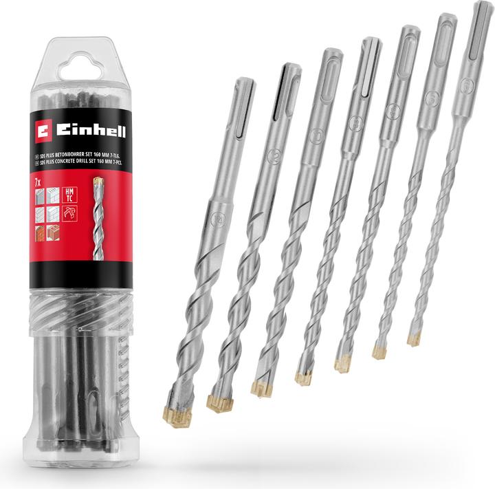 Actual product image Einhell SDS-Plus hammer drill bit set 265510, 6-14 mm, 160 mm, 7-piece (6-14 mm)