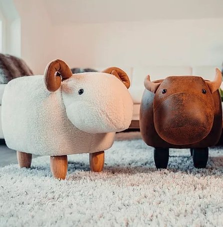 Immagine prodotto Zoosy Sgabello per bambini Berta bianco (Poltrona per bambini)