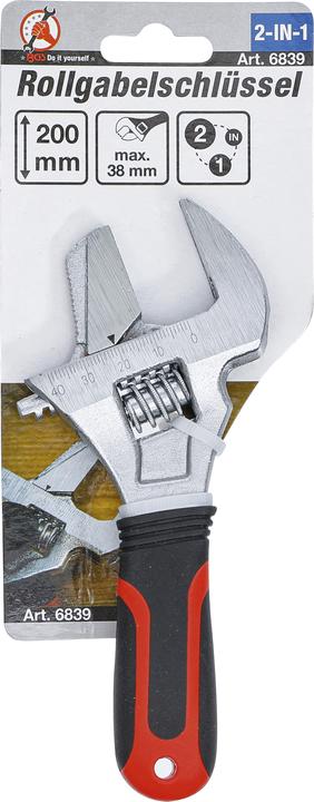 Actual product image BGS Adjustable Wrench with soft Rubber Handle | max. 38 mm (38 mm)