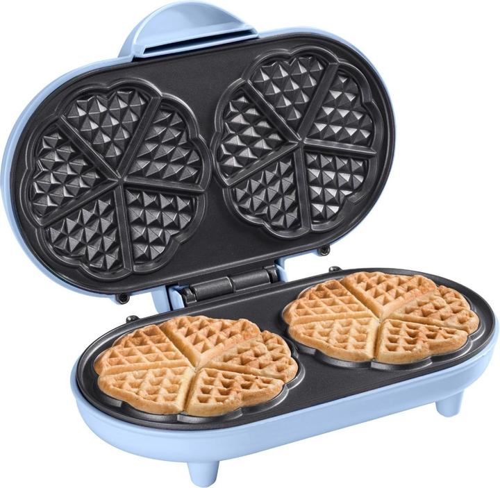 Produktbild Bestron Doppelherzwaffel Maker, Blau