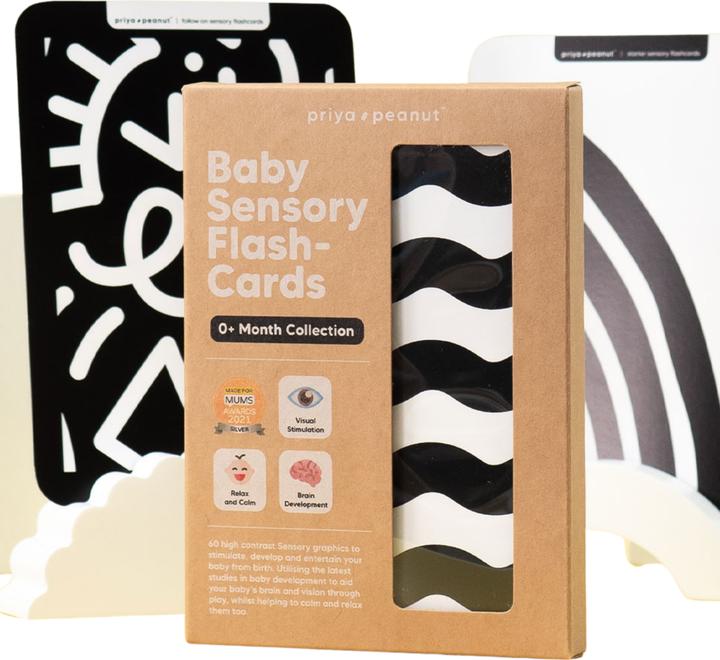 Actual product image Priya & Peanut Newborn Sensory Cards 0+, Award-Winning Baby Toy