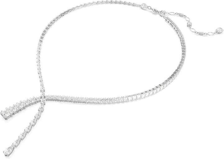 Productafbeelding Swarovski Delikate V-Kette mit Rhodium und Zirkonia in Birnen- und Quadratschliff (Metaal, 45 cm)