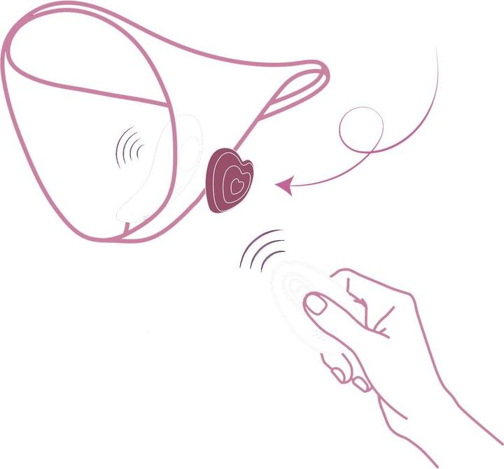 Produktbild Blush Temptasia Heartbeat - Mini Discreet Wearable Panty Vibrator in Pink - 2 Button Wireless Remote Contr