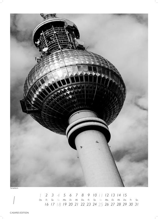 Actual product image Berlin schwarz-weiss 2026 S 29x21cm