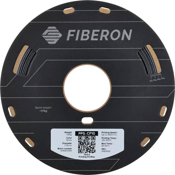 Actual product image Polymaker Fiberon™ PPS-CF10 (PP, 1.75 mm, 500 g, Black)