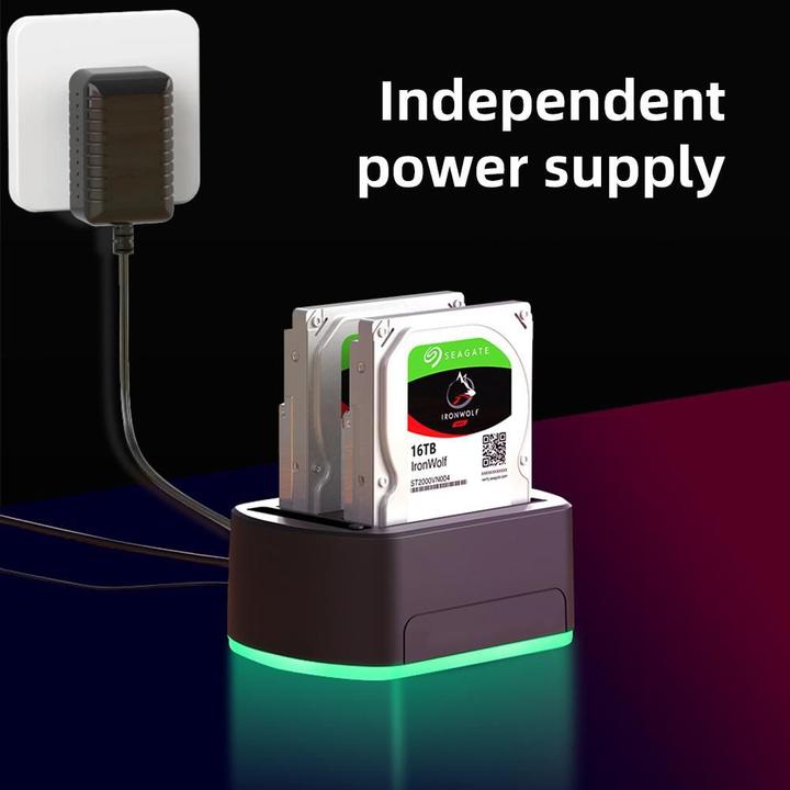 Actual product image CoreParts USB3.0 dual bay HDD clone