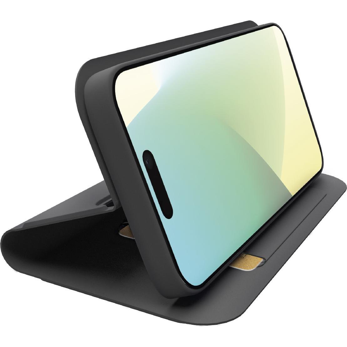 SBS Wallet Stand Case in PU für iPhone 16 black (Apple iPhone 16), Smartphone Hülle, Schwarz