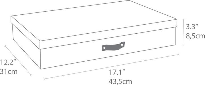 Produktbild Bigso Schachtel Leinenbezug Sverker Linen nature (31 cm)