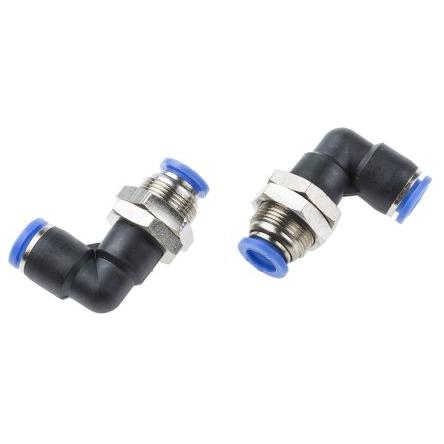 Rs Pro, Rohrverbindungstechnik, 90 Degree Bulkhead Elbow Fitting, 8 mm (Winkelverbindung)