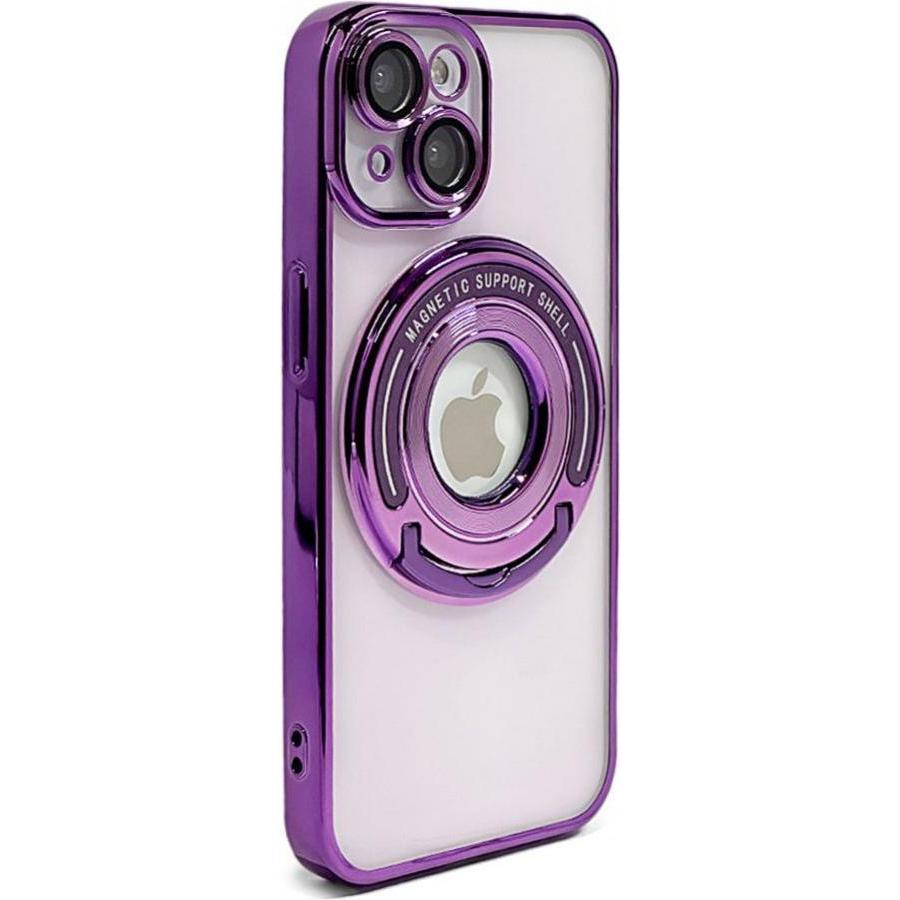 iLike iPhone 15 Pro IH MAGSAFE HIDDEN STAND COVER (Apple iPhone 15 Pro), Cover smartphone, Viola