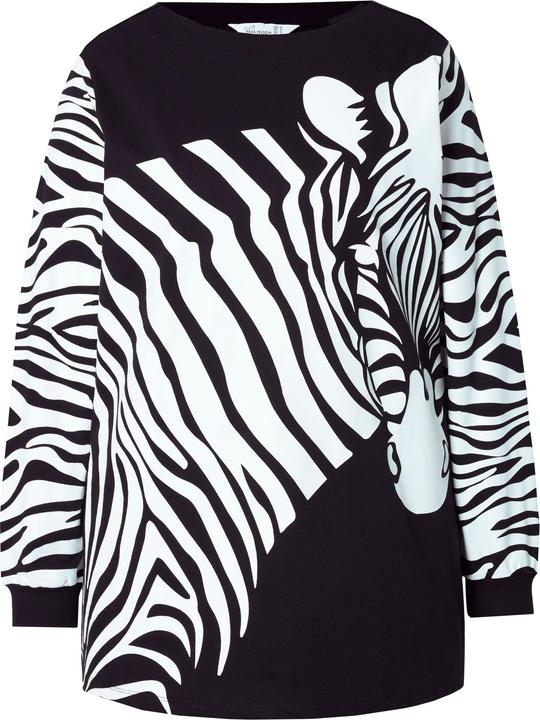 Produktbild Miamoda Sweatshirt, A-Linie, Zebra-Muster, weiter Langarm (54)
