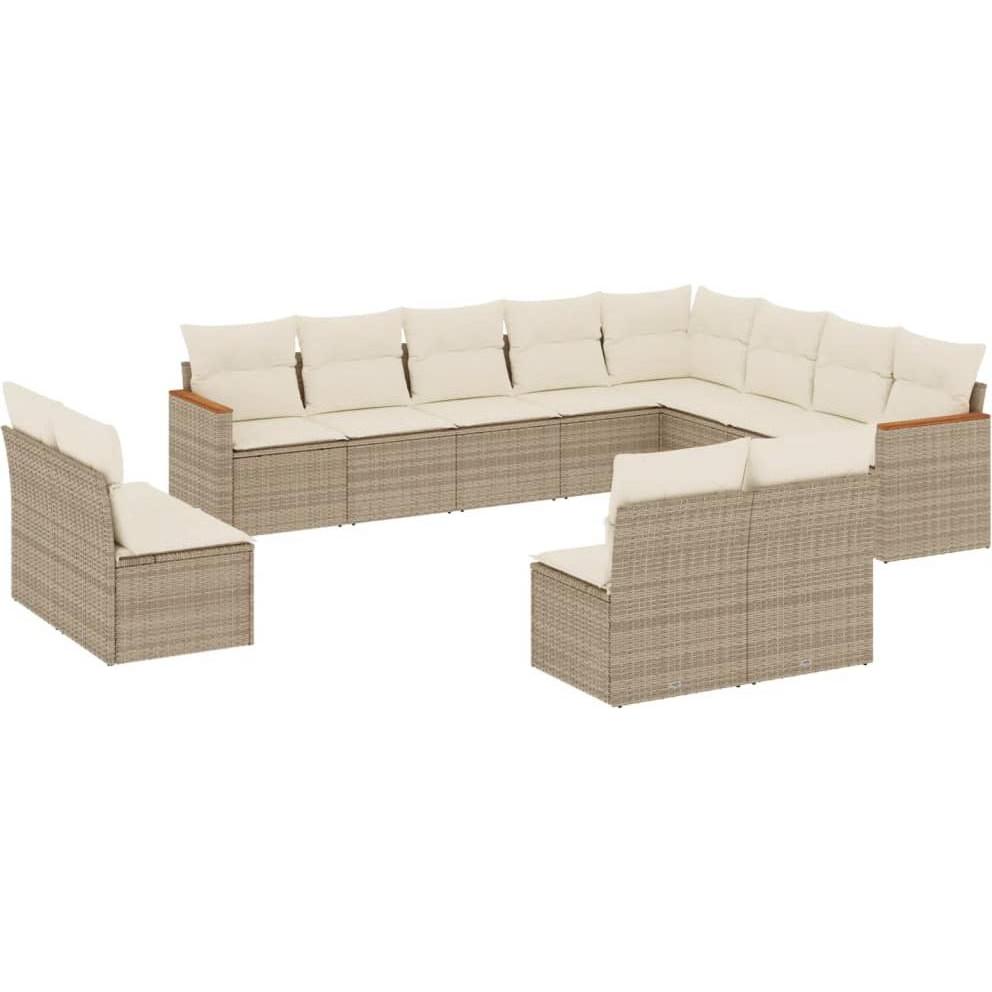 VidaXL, Gartenlounge, 10-tlg. Garten-Lounge-Set mit Kissen
