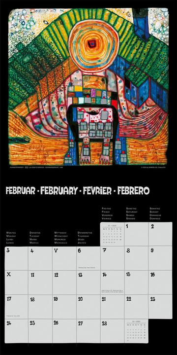 Actual product image Hundertwasser brochure calendar Art 20 (30 x 30 cm, German)