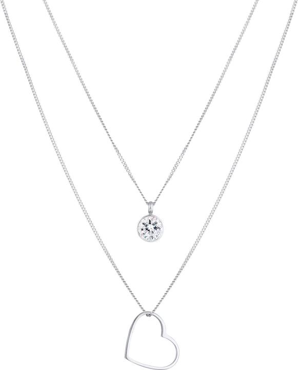 Actual product image Elli Heart, Layer (925 sterling silver, Glass crystal, 45 cm)