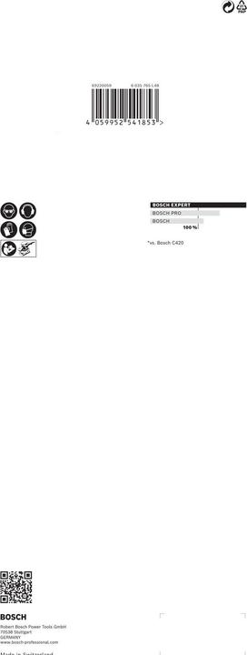 Actual product image Bosch Professional Zubehör EXPERT C470 Sandpaper with 14 holes for orbital sanders, 115 x 280 mm, G 60, 10 pcs. (60)