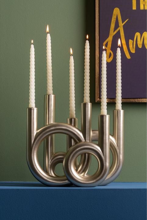 Actual product image present time Kandelaar Rings - Goud - 35x13.5x32.5cm - Scandinavisch